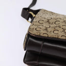 CELINE C Sulky Shoulder Bag Canvas Brown Gold Auth 145471-9