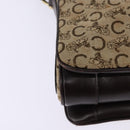 CELINE C Sulky Shoulder Bag Canvas Brown Gold Auth 145471-16