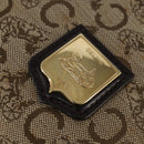 CELINE C Sulky Shoulder Bag Canvas Brown Gold Auth 145471-18