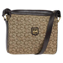 CELINE C Sulky Shoulder Bag Canvas Brown Gold Auth 145471-1