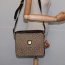 CELINE C Sulky Shoulder Bag Canvas Brown Gold Auth 145471-23