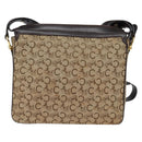 CELINE C Sulky Shoulder Bag Canvas Brown Gold Auth 145471-2
