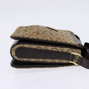 CELINE C Sulky Shoulder Bag Canvas Brown Gold Auth 145471-4