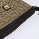 CELINE C Sulky Shoulder Bag Canvas Brown Gold Auth 145471-6