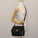 CELINE Hand Bag Leather Black Auth 145472-23