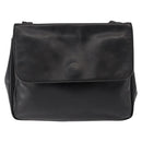 CELINE Hand Bag Leather Black Auth 145472-2