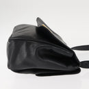 CELINE Hand Bag Leather Black Auth 145472-3