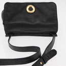 CELINE Hand Bag Leather Black Auth 145472-6