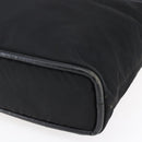 CELINE Tote Bag Nylon Leather Black Gold Auth 145474-9