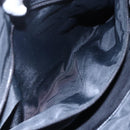 CELINE Tote Bag Nylon Leather Black Gold Auth 145474-20