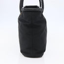 CELINE Tote Bag Nylon Leer Zwart Goud Auth 145474-3