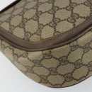 GUCCI GG Supreme Web Sherry Line Shoulder Bag PVC Leather Beige Red Auth 145477-16