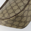 GUCCI GG Supreme Web Sherry Line Shoulder Bag PVC Leather Beige Red Auth 145477-18