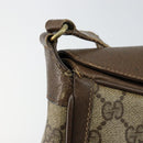 GUCCI GG Supreme Web Sherry Line Shoulder Bag PVC Leather Beige Red Auth 145477-8