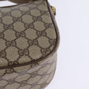 GUCCI GG Supreme Web Sherry Line Shoulder Bag PVC Beige 56 02 032 Auth 145478-16