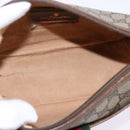 GUCCI GG Supreme Web Sherry Line Shoulder Bag PVC Beige 56 02 032 Auth 145478-10