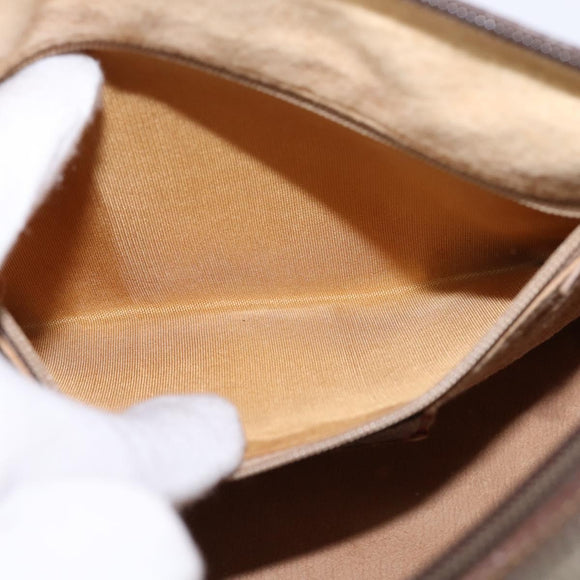 GUCCI GG Supreme Web Sherry Line Shoulder Bag PVC Beige 56 02 032 Auth 145478