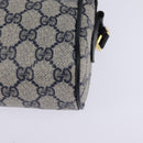 GUCCI GG Supreme Sherry Line Shoulder Bag PVC Navy Gold 98 02 087 Auth 145482-16