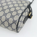 GUCCI GG Supreme Sherry Line Shoulder Bag PVC Navy Gold 98 02 087 Auth 145482-17