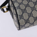 GUCCI GG Supreme Sherry Line Shoulder Bag PVC Navy Gold 98 02 087 Auth 145482-17