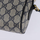 GUCCI GG Supreme Sherry Line Shoulder Bag PVC Navy Gold 98 02 087 Auth 145482-9