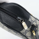 GUCCI GG Supreme Sherry Line Shoulder Bag PVC Navy Gold 98 02 087 Auth 145482-18