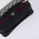 GUCCI GG Supreme Sherry Line Shoulder Bag PVC Navy Gold 98 02 087 Auth 145482-7