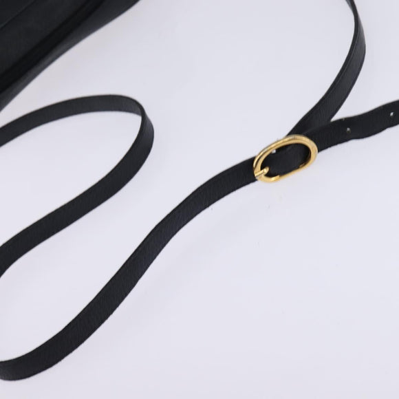 GUCCI GG Supreme Sherry Line Shoulder Bag PVC Navy Gold 98 02 087 Auth 145482