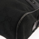 GUCCI GG Canvas Web Sherry Line Shoulder Bag Black Gold Red Auth 145483-11