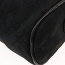 GUCCI GG Canvas Web Sherry Line Shoulder Bag Black Gold Red Auth 145483-13