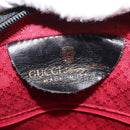 GUCCI GG Canvas Web Sherry Line Shoulder Bag Black Gold Red Auth 145483-17