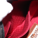 GUCCI GG Canvas Web Sherry Line Shoulder Bag Black Gold Red Auth 145483-21