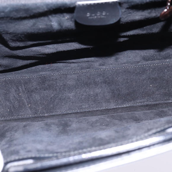 GUCCI Hand Bag Leather 2way Black 001 2058 1853 6 Auth 145484