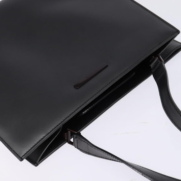 GUCCI Hand Bag Leather 2way Black 001 2058 1853 6 Auth 145484