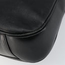 GUCCI Bamboo Hand Bag Leather 2way Black Gold 001 2058 1577 0 Auth 145485-18