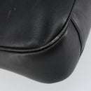 GUCCI Bamboo Hand Bag Leather 2way Black Gold 001 2058 1577 0 Auth 145485-9