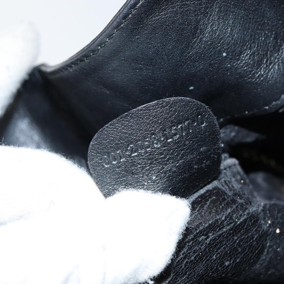 GUCCI Bamboo Hand Bag Leather 2way Black Gold 001 2058 1577 0 Auth 145485