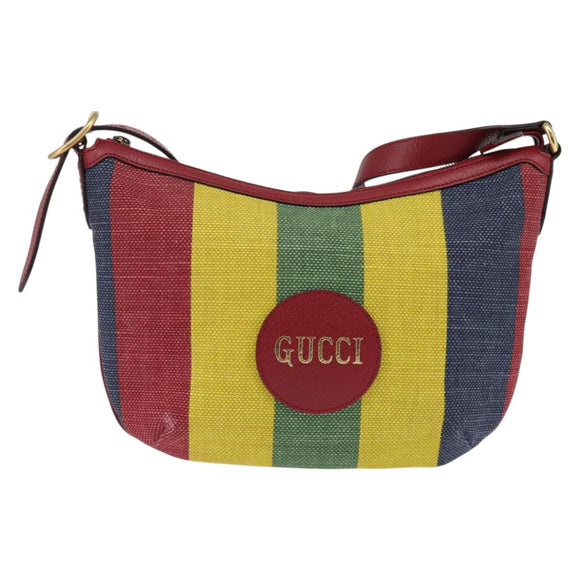 GUCCI Shoulder Bag Canvas Red Gold yellow 626422 Auth 145487