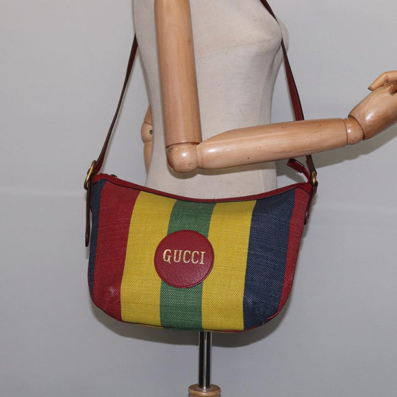 GUCCI Shoulder Bag Canvas Red Gold yellow 626422 Auth 145487