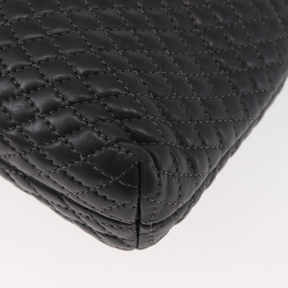 BALLY Chain Shoulder Bag Leather Black Auth 145489