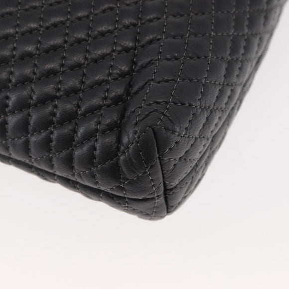 BALLY Chain Shoulder Bag Leather Black Auth 145489