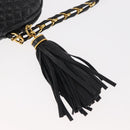 BALLY Chain Shoulder Bag Leather Black Auth 145489-10