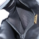 BALLY Chain Shoulder Bag Leather Black Auth 145489-20