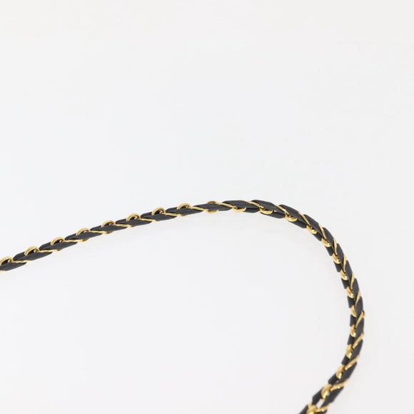 BALLY Chain Shoulder Bag Leather Black Auth 145489