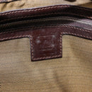 FENDI Zucca Canvas Mamma Baguette Tote Bag Black Silver Brown Auth 145493-19