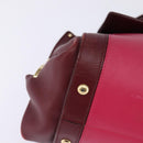 Salvatore Ferragamo Gancini Sofia Hand Bag Leather 2way Pink Gold Auth 145497-12