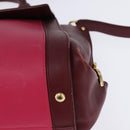 Salvatore Ferragamo Gancini Sofia Hand Bag Leather 2way Pink Gold Auth 145497-13