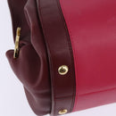 Salvatore Ferragamo Gancini Sofia Hand Bag Leather 2way Pink Gold Auth 145497-14