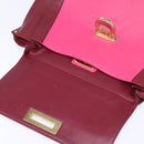 Salvatore Ferragamo Gancini Sofia Hand Bag Leather 2way Pink Gold Auth 145497-17