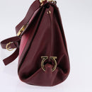 Salvatore Ferragamo Gancini Sofia Hand Bag Leather 2way Pink Gold Auth 145497-5